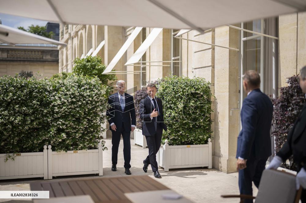 President Macron Meets With President Biden - Paris