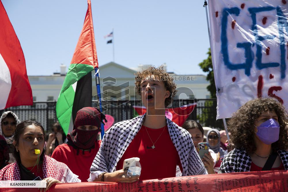 Pro-Palestine Protest Outside Of White House - Washington