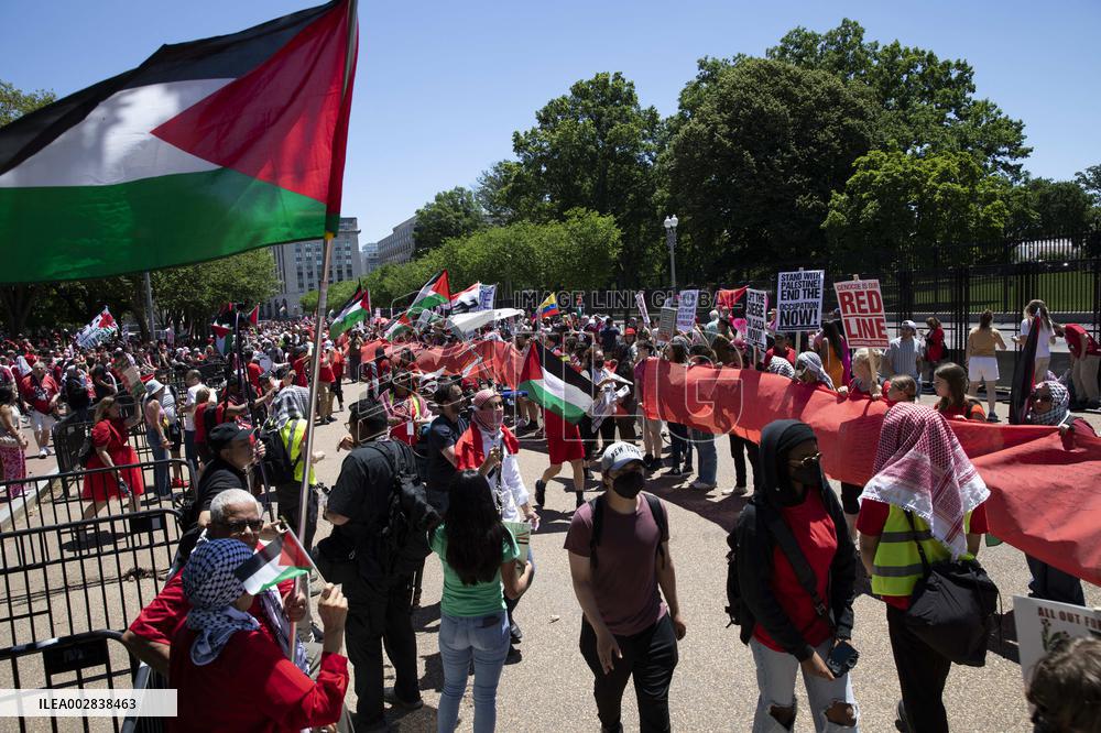 Pro-Palestine Protest Outside Of White House - Washington