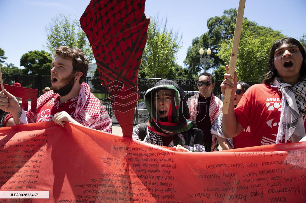 Pro-Palestine Protest Outside Of White House - Washington