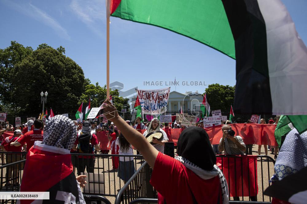 Pro-Palestine Protest Outside Of White House - Washington
