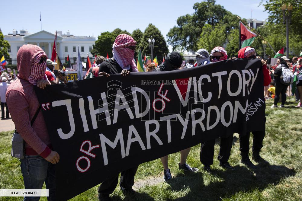 Pro-Palestine Protest Outside Of White House - Washington