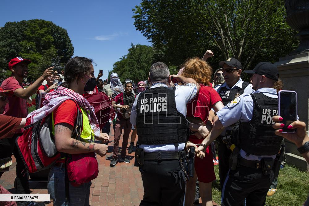 Pro-Palestine Protest Outside Of White House - Washington