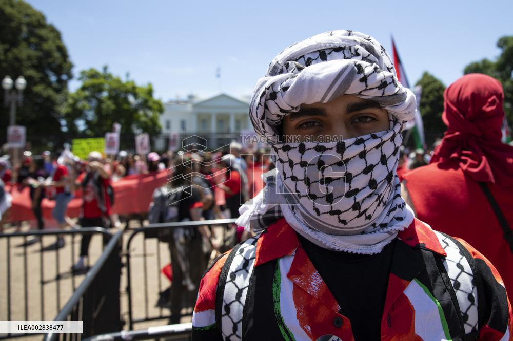 Pro-Palestine Protest Outside Of White House - Washington