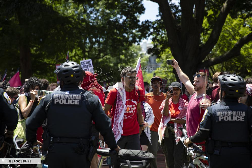 Pro-Palestine Protest Outside Of White House - Washington