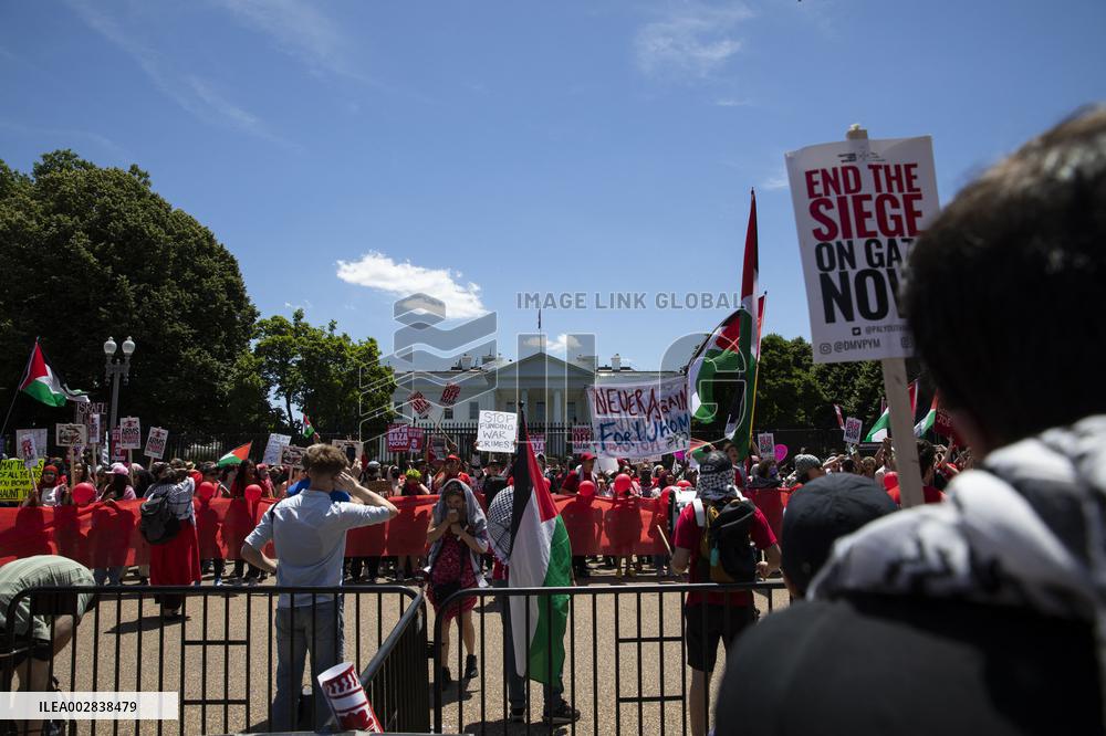 Pro-Palestine Protest Outside Of White House - Washington