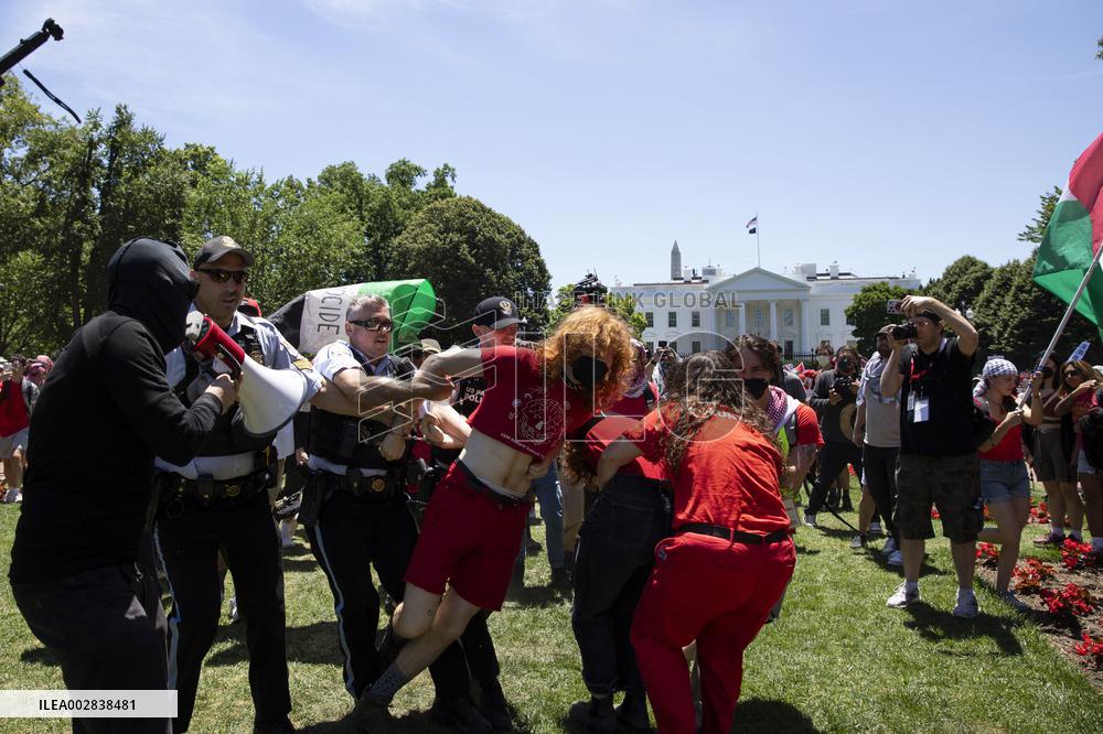 Pro-Palestine Protest Outside Of White House - Washington
