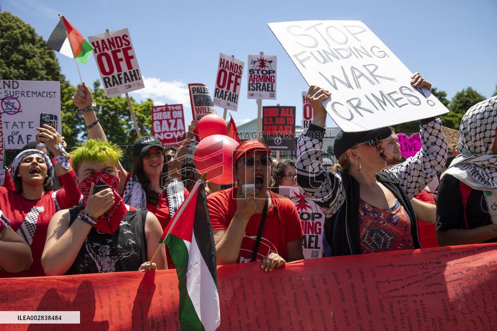 Pro-Palestine Protest Outside Of White House - Washington