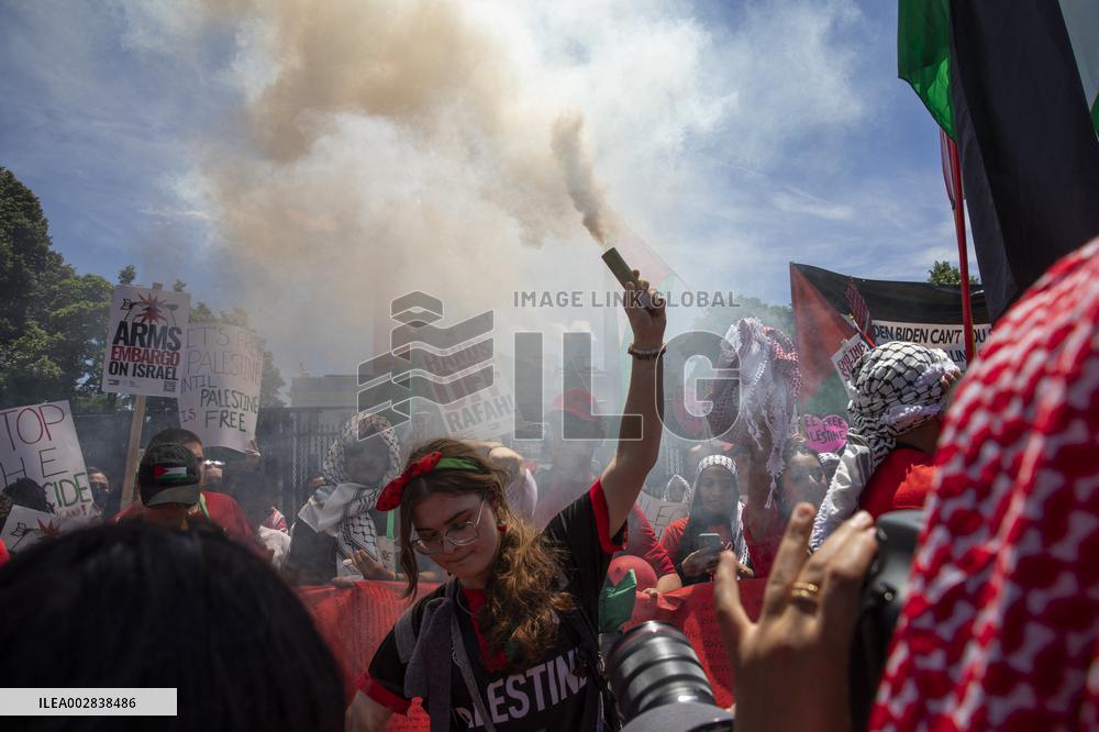Pro-Palestine Protest Outside Of White House - Washington