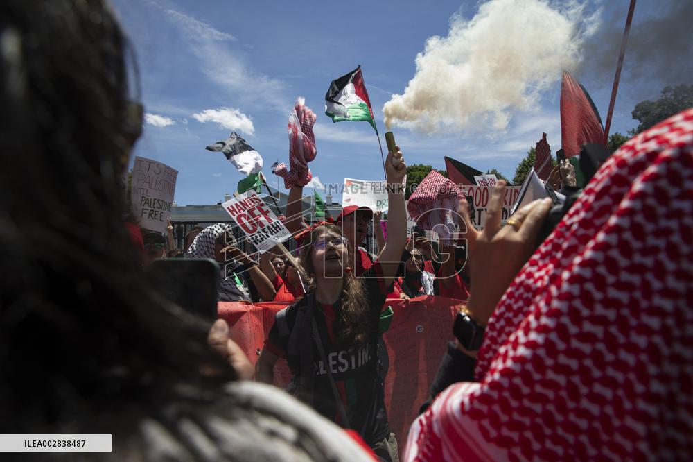 Pro-Palestine Protest Outside Of White House - Washington