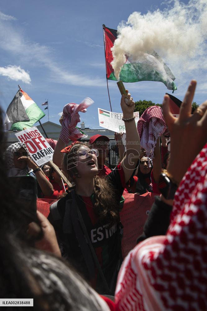 Pro-Palestine Protest Outside Of White House - Washington