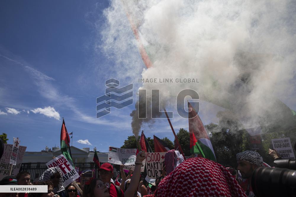 Pro-Palestine Protest Outside Of White House - Washington