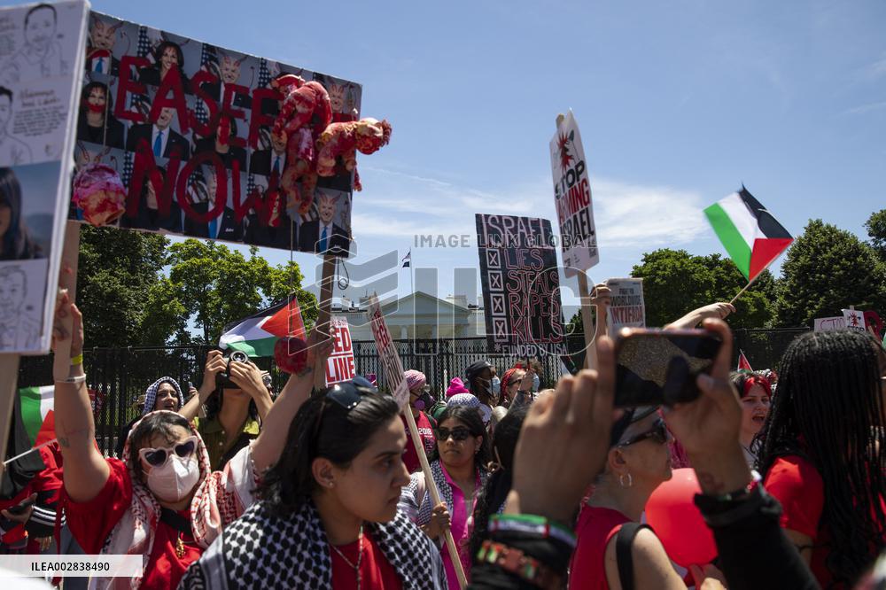 Pro-Palestine Protest Outside Of White House - Washington