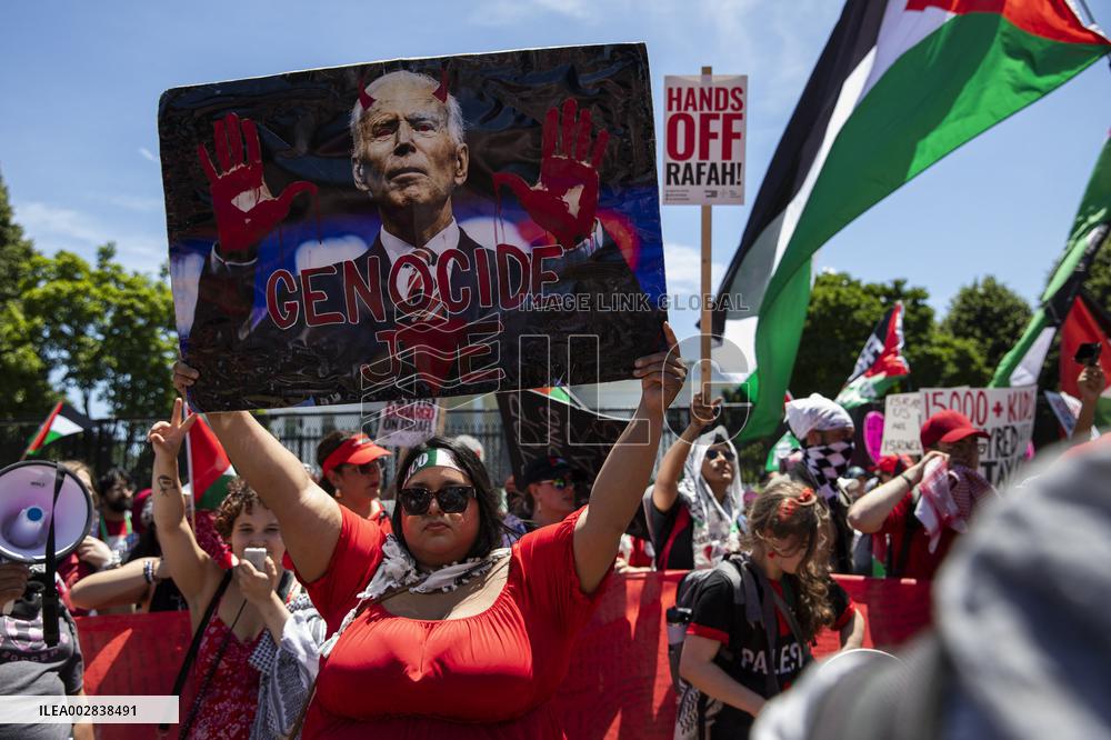 Pro-Palestine Protest Outside Of White House - Washington