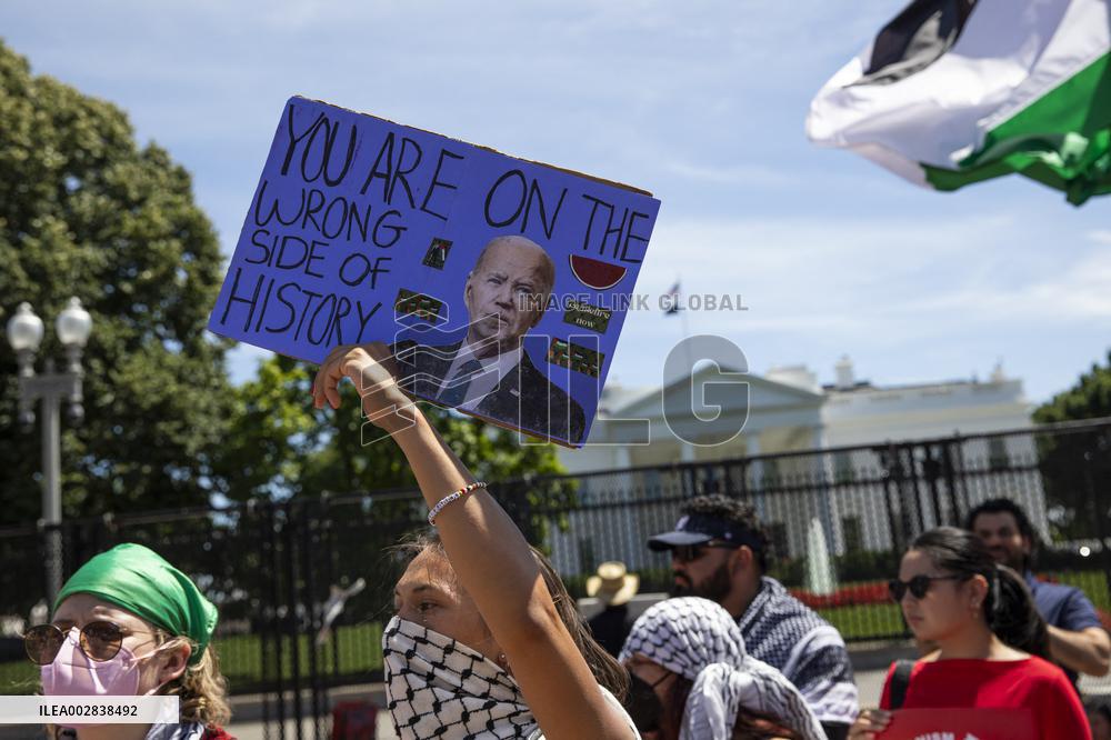 Pro-Palestine Protest Outside Of White House - Washington