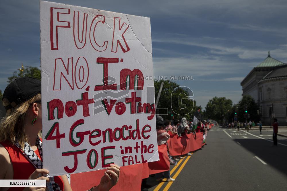 Pro-Palestine Protest Outside Of White House - Washington