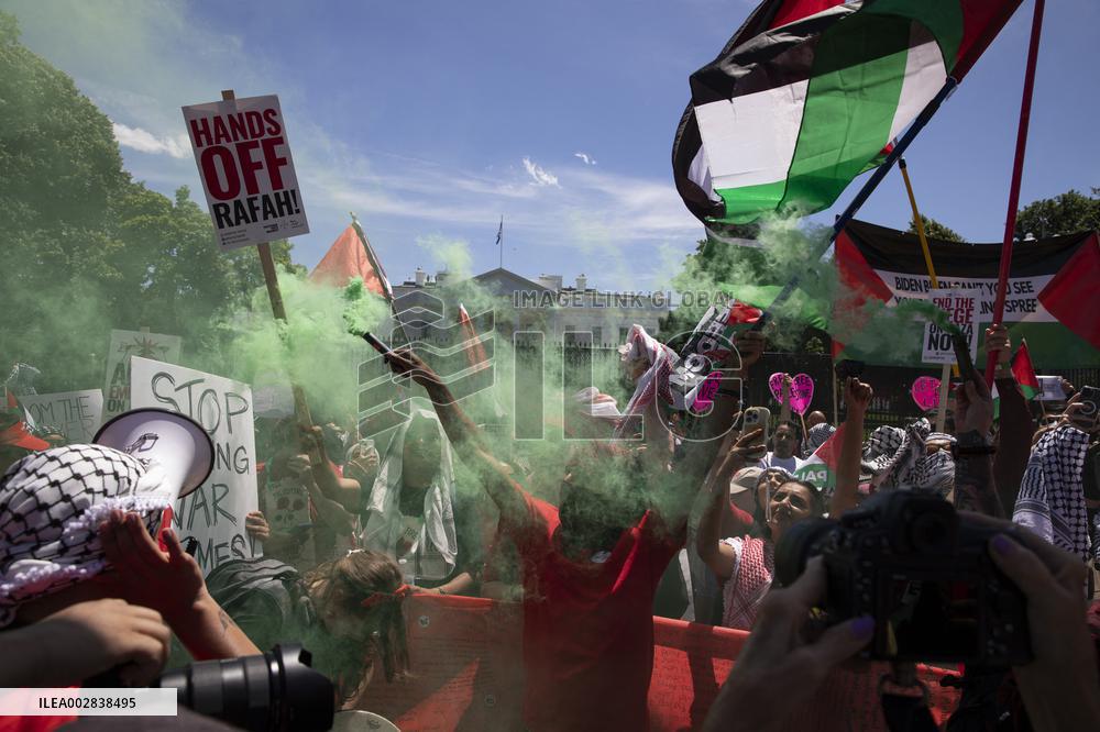 Pro-Palestine Protest Outside Of White House - Washington
