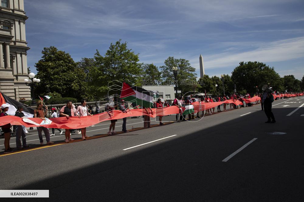 Pro-Palestine Protest Outside Of White House - Washington