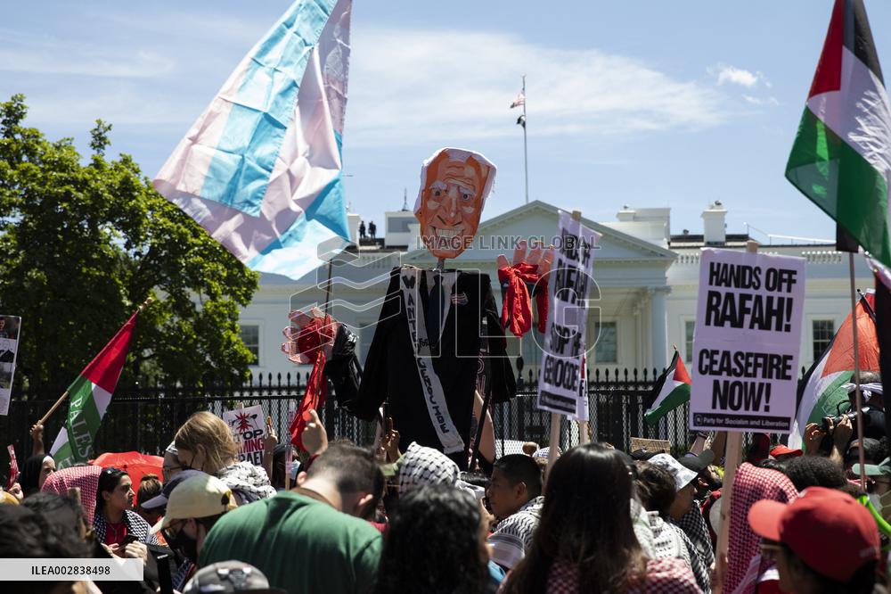Pro-Palestine Protest Outside Of White House - Washington