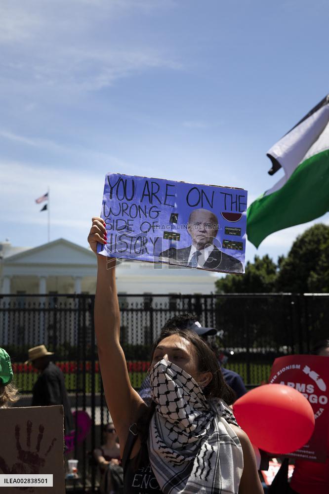 Pro-Palestine Protest Outside Of White House - Washington