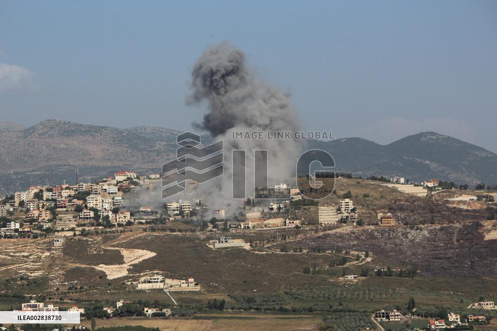 LEBANON-AITAROUN-ISRAEL-BORDER-TENSIONS