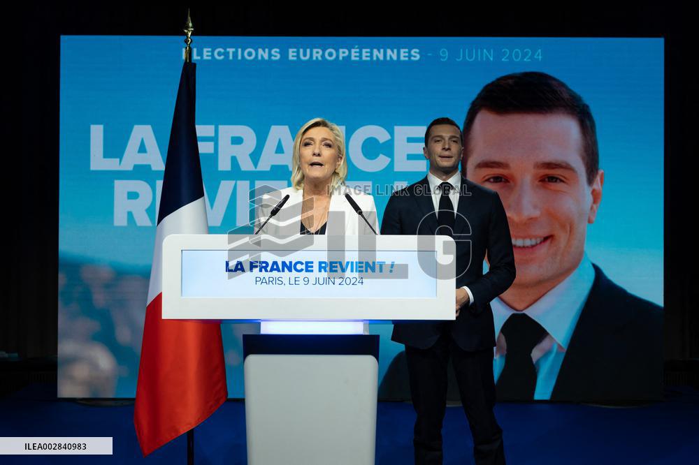 Rassemblement National European Election evening - Paris