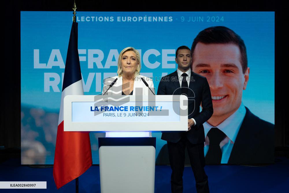 Rassemblement National European Election evening - Paris