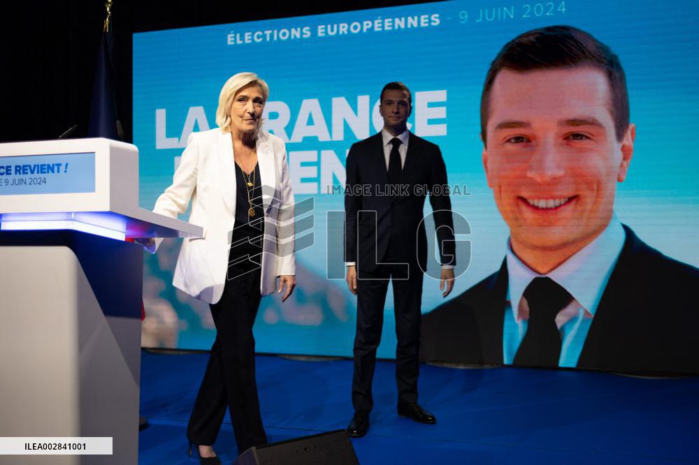 Rassemblement National European Election evening - Paris