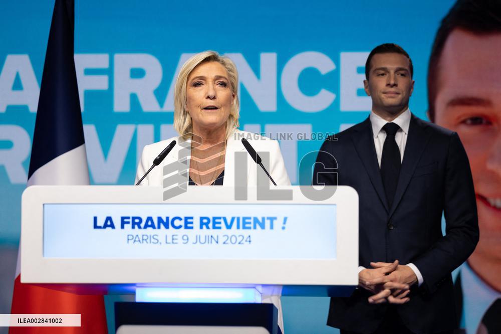 Rassemblement National European Election evening - Paris