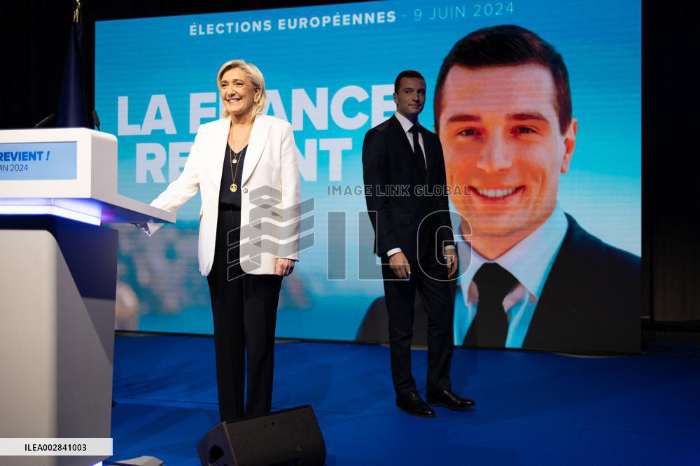 Rassemblement National European Election evening - Paris