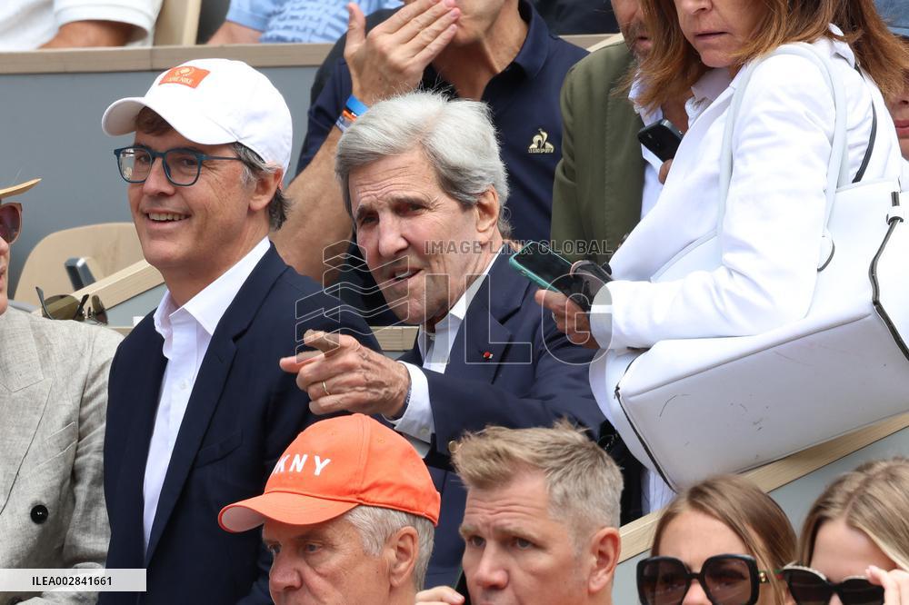 Celebrities During men's Final The 2024 French Open - Village Day Fiftheeen NB