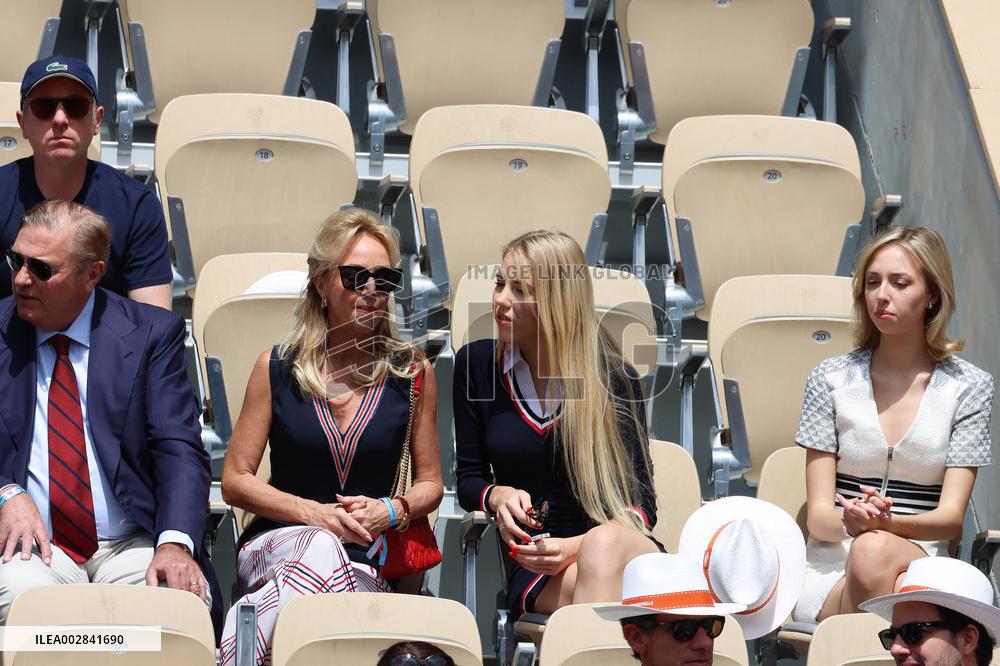 Celebrities During men's Final The 2024 French Open - Village Day Fiftheeen NB