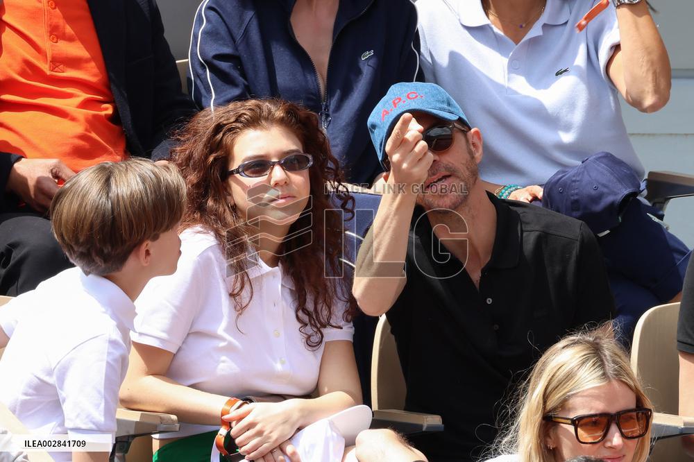 Celebrities During men's Final The 2024 French Open - Village Day Fiftheeen NB