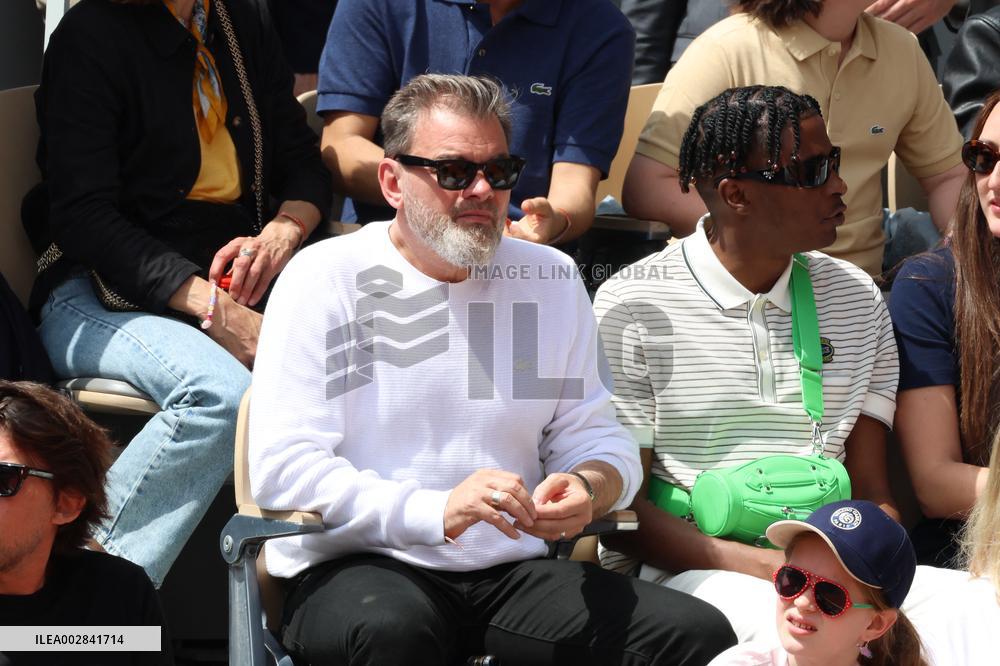 Celebrities During men's Final The 2024 French Open - Village Day Fiftheeen NB