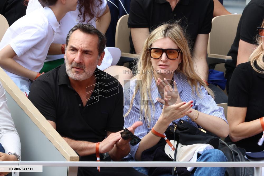Celebrities During men's Final The 2024 French Open - Village Day Fiftheeen NB