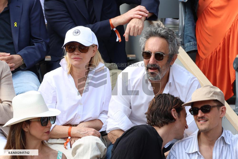 Celebrities During men's Final The 2024 French Open - Village Day Fiftheeen NB