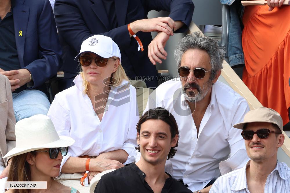 Celebrities During men's Final The 2024 French Open - Village Day Fiftheeen NB