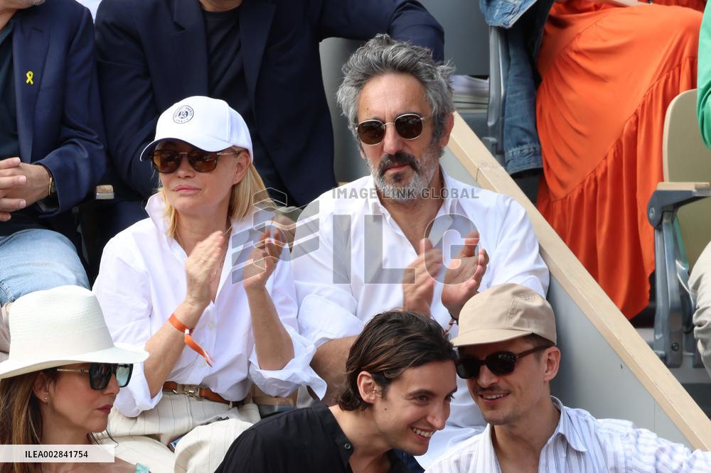 Celebrities During men's Final The 2024 French Open - Village Day Fiftheeen NB