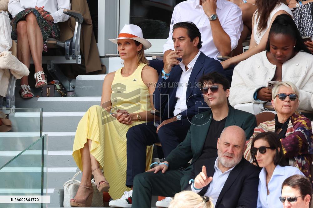 Celebrities During men's Final The 2024 French Open - Village Day Fiftheeen NB