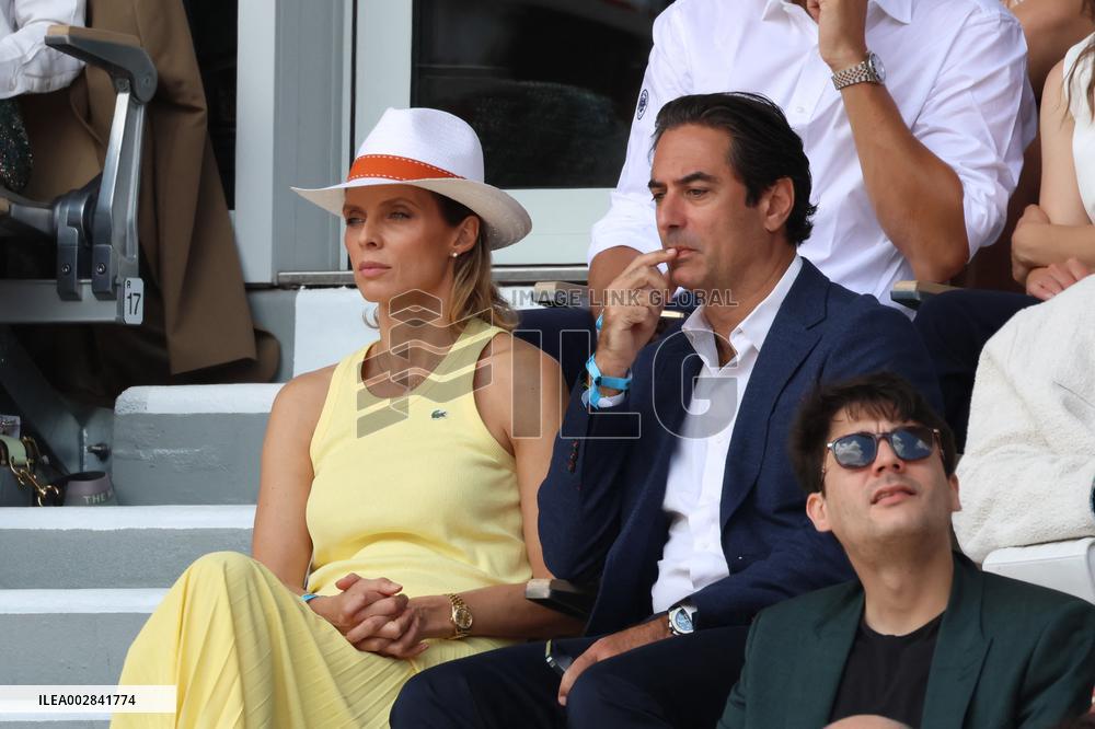 Celebrities During men's Final The 2024 French Open - Village Day Fiftheeen NB
