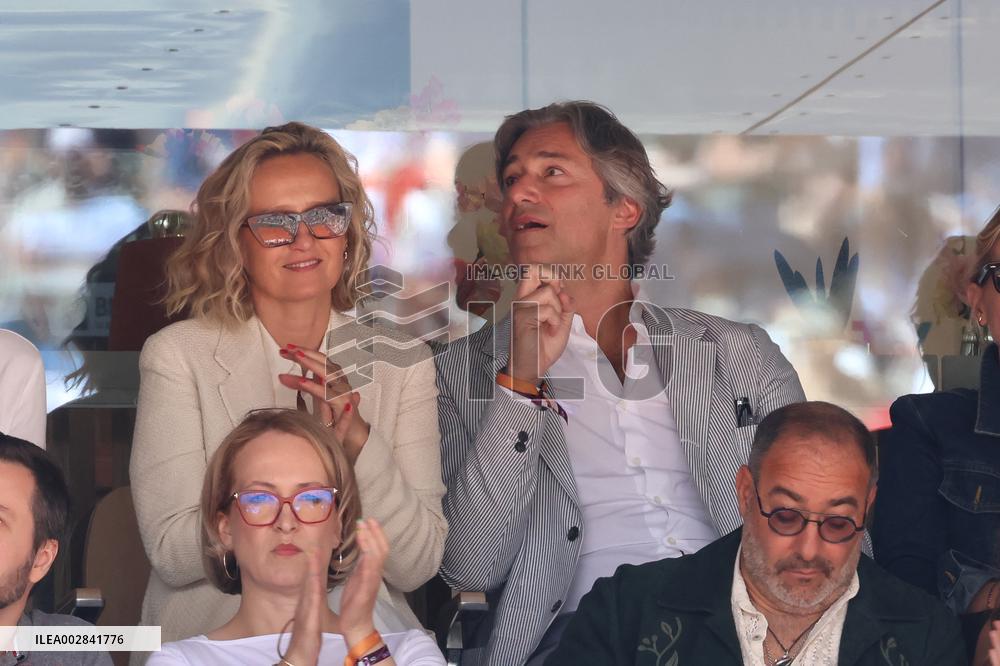 Celebrities During men's Final The 2024 French Open - Village Day Fiftheeen NB