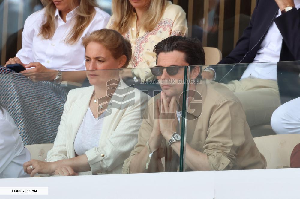Celebrities During men's Final The 2024 French Open - Village Day Fiftheeen NB