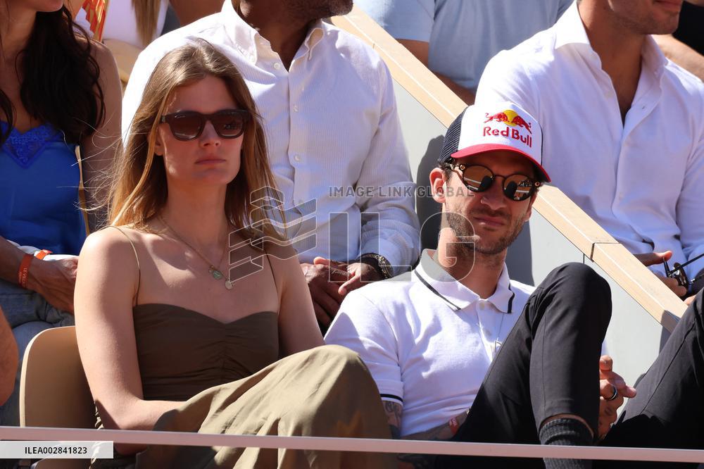 Celebrities During men's Final The 2024 French Open - Village Day Fiftheeen NB