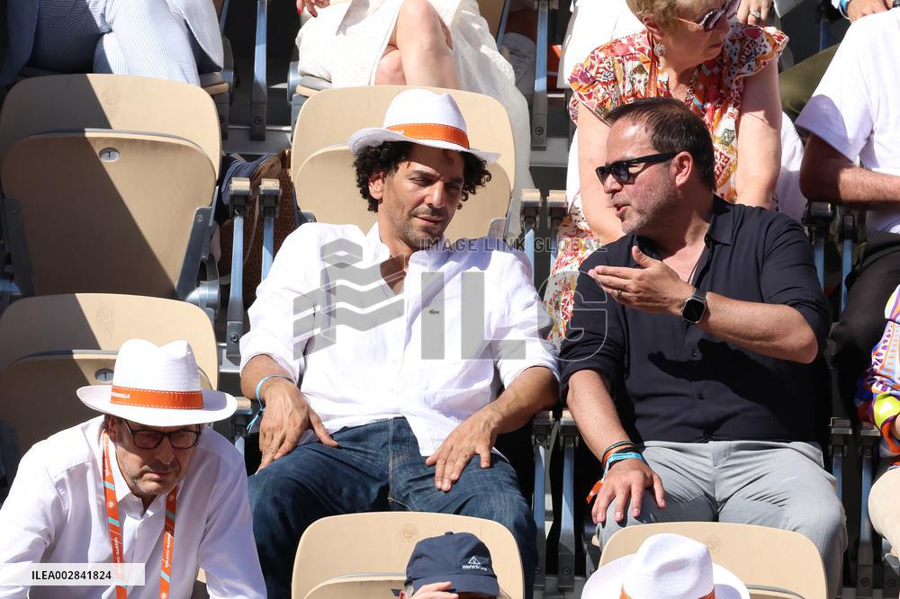 Celebrities During men's Final The 2024 French Open - Village Day Fiftheeen NB