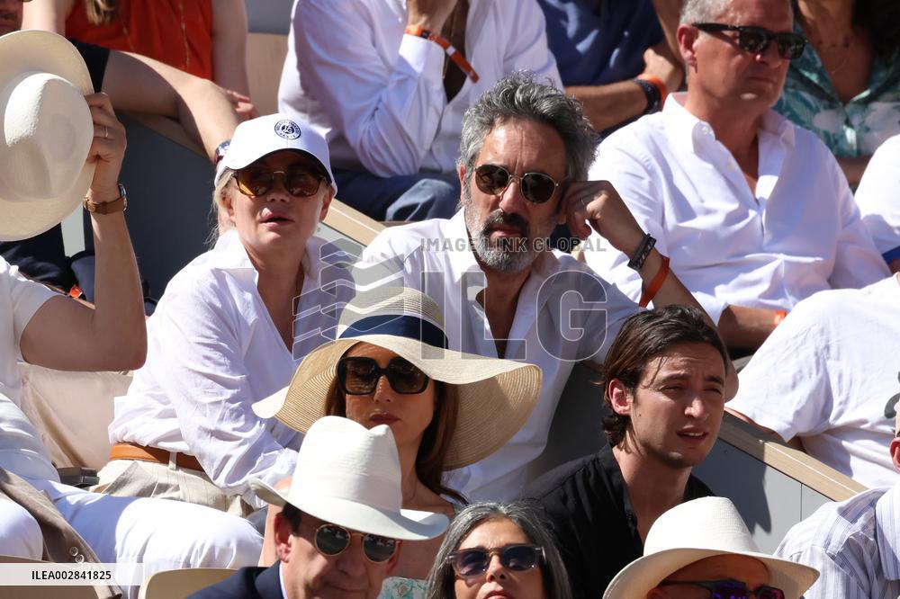 Celebrities During men's Final The 2024 French Open - Village Day Fiftheeen NB