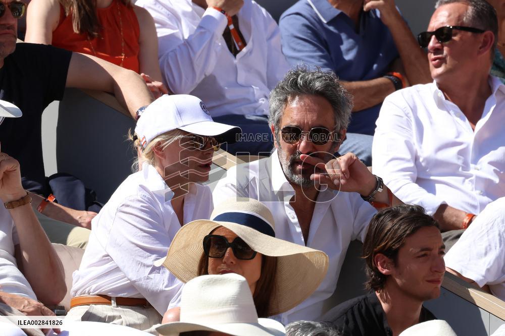 Celebrities During men's Final The 2024 French Open - Village Day Fiftheeen NB