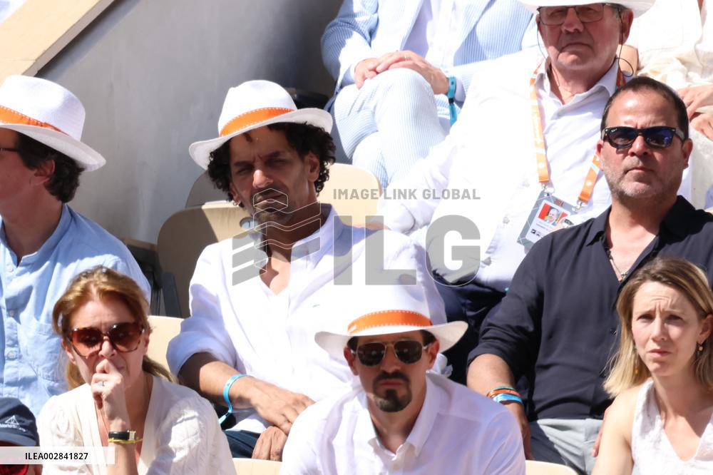 Celebrities During men's Final The 2024 French Open - Village Day Fiftheeen NB