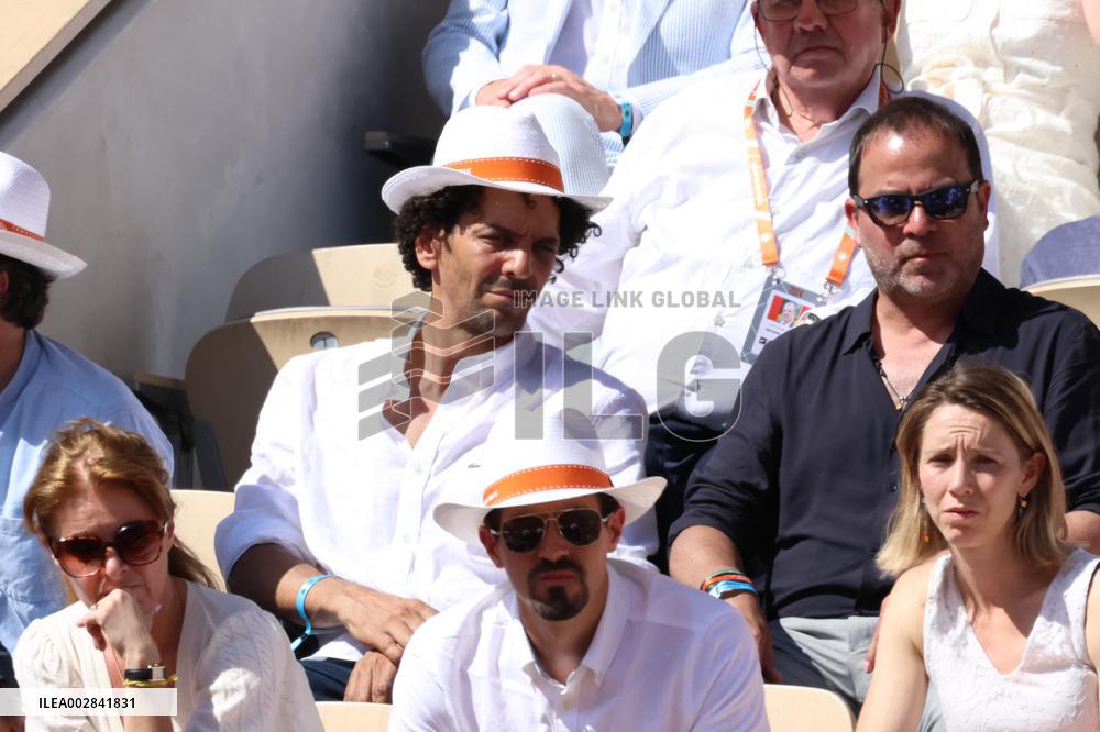 Celebrities During men's Final The 2024 French Open - Village Day Fiftheeen NB