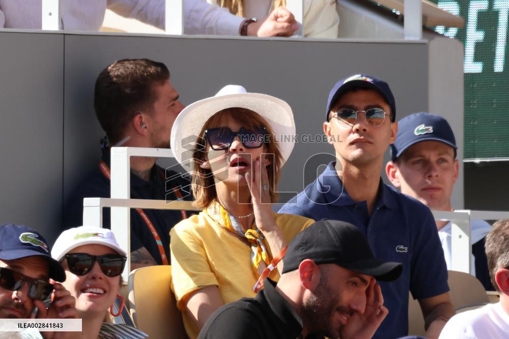 Celebrities During men's Final The 2024 French Open - Village Day Fiftheeen NB