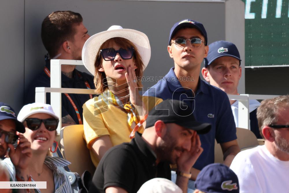 Celebrities During men's Final The 2024 French Open - Village Day Fiftheeen NB